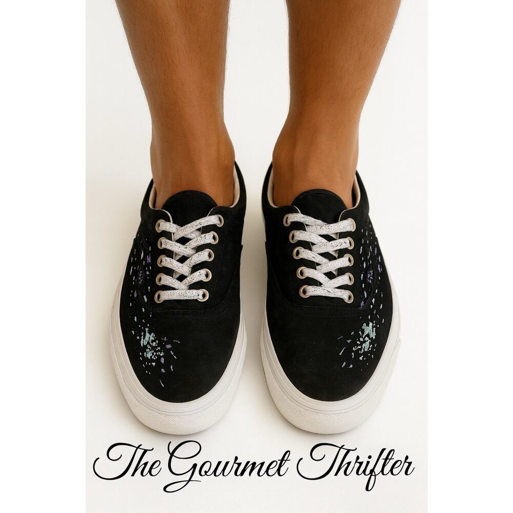 Vans Acer Ni Sp Splatter Embroidery Sneakers Black UltraCush Size US 9.5 Mens